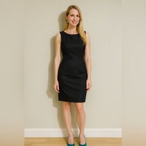 AB Studios Black Sleeveless Sheath Dress Size 10 Work Wedding Cocktail